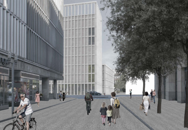 Perspektive ZFM/HFM Stuttgart - Entwurf Lucas Apfelbacher, Hilke Templin