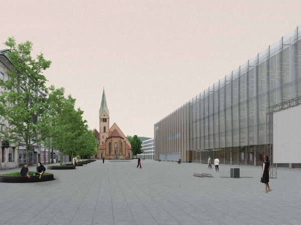 Perspektive ZFM/HFM Stuttgart - Entwurf Haiser Tschritter