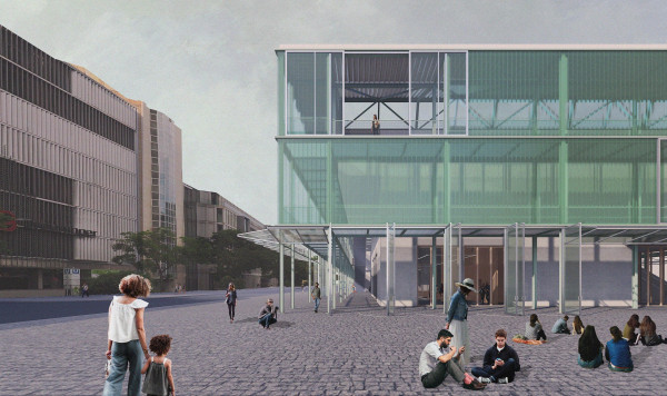 Perspektive ZFM/HFM Stuttgart - Entwurf Marco Feil, Maximilian Henselmann